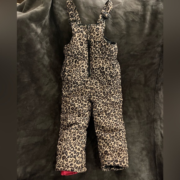 Pink Platinum Other - PINK PLATINUM LEOPARD CHEETAH PRINT LIKE NEW SNOW PANTS SNOWBIBS BIBS SNOWSUIT